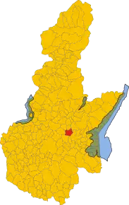 Poziția localității Vallio Terme