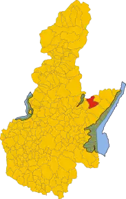 Poziția localității Valvestino