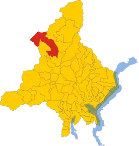 Poziția localității Varzo