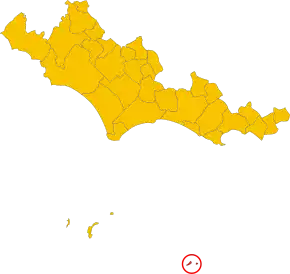 Poziția localității Ventotene