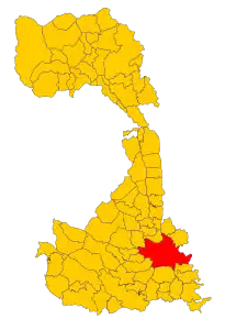 Poziția localității Comune di Vercelli