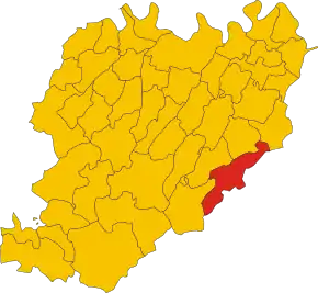 Poziția localității Vernasca