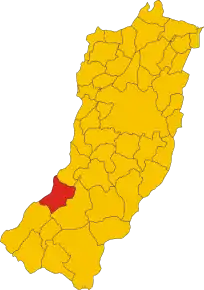 Poziția localității Vetto