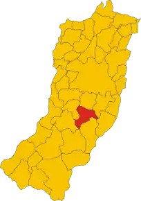 Poziția localității Viano