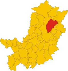 Localizarea Vicchio în Provincia Florența