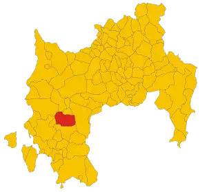 Poziția comunei în cadrul provinciei