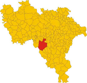 Poziția localității Voghera