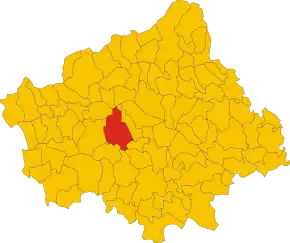 Poziția comunei în cadrul provinciei