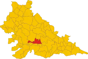 Poziția localității Borgoforte