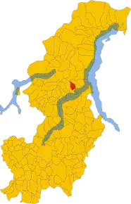 Poziția localității Mezzegra