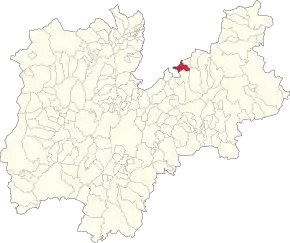 Poziția localității Carano