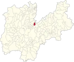 Poziția localității Faedo