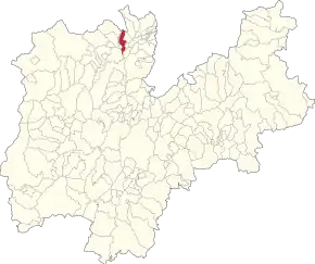 Poziția localității Revò