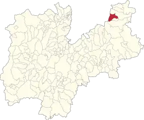 Poziția localității Vigo di Fassa