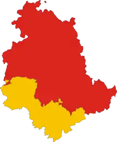 Poziția provinciei în Umbria