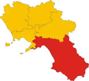 Poziția provinciei în Campania