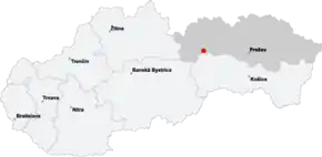 Poziția localității Jánovce