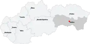 Poziția localității Cașovia