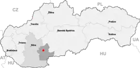 Poziția localității Levice