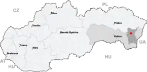 Poziția localității Michalovce