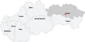 Poziția localității Prešov