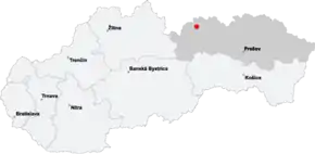 Poziția localității Reľov