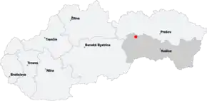 Poziția localității Betlanovce