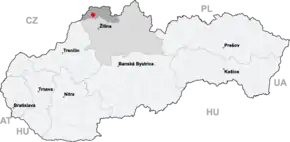 Poziția localității Turzovka