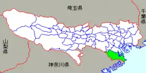 Poziția localității Ōta