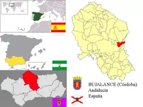 Poziția localității Bujalance