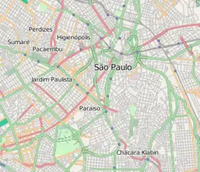 Poziția localității Centrul al São Paulo