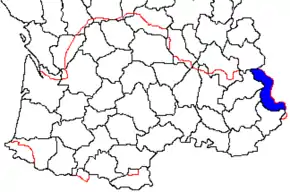 Poziția localității Văile occitane