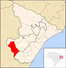 Poziția localității Tobias Barreto