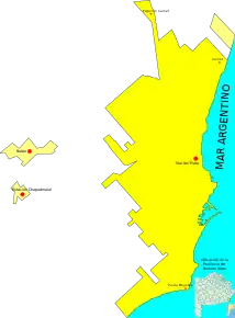 Poziția localității Mar del Plata