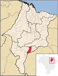 Poziția localității Loreto