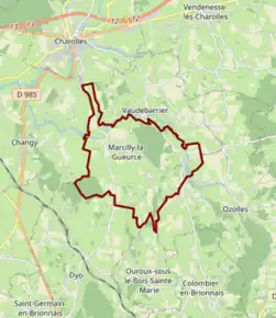 Poziția localității Marcilly-la-Gueurce