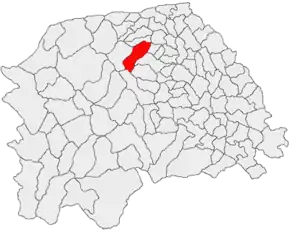 Amplasarea în cadrul județului