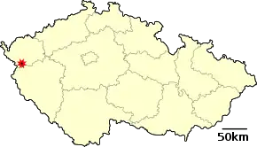 Poziția localității Mariánské Lázně