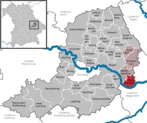 Poziția  Mariaposching pe harta districtului Straubing-Bogen