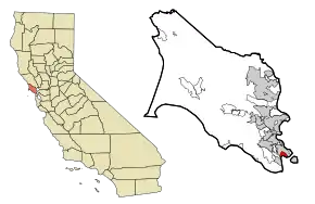 Location in Marin County and the state of California