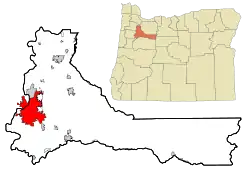 Location in Marion and Polk Counties, state of Oregon.