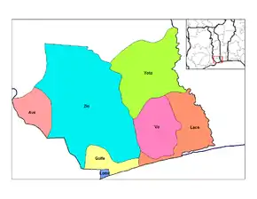 Prefecturile regiunii