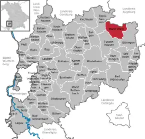 Poziția  Markt Wald pe harta districtului Unterallgäu