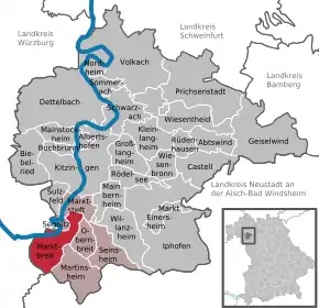 Poziția localității Marktbreit