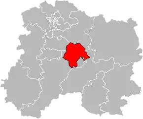 Poziția localității Cantonul Châlons-en-Champagne-2