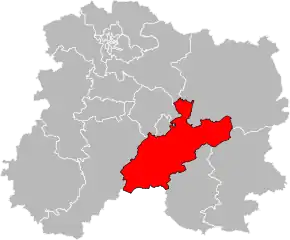 Poziția localității Cantonul Châlons-en-Champagne-3