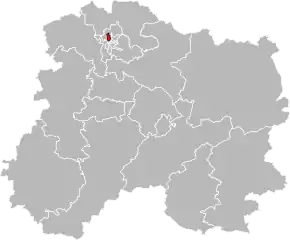 Poziția localității Cantonul Reims-6