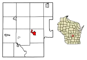 Poziția localității Montello