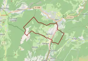 Poziția localității Marthod