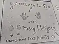 Amprentele lui Mary Pickford de la Teatrul Chinezesc Grauman